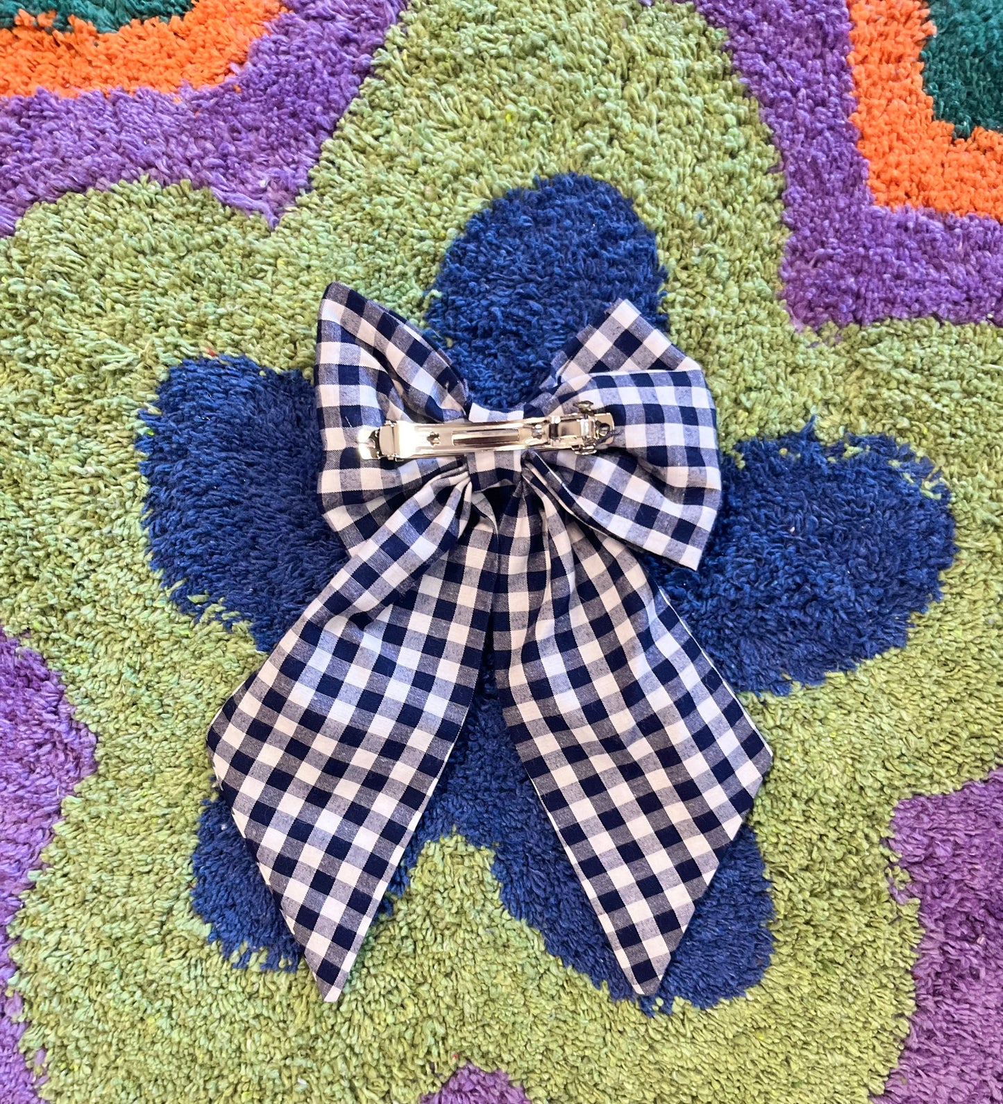 NAVY PLAID | BOW |HAIR ACCESSORIES