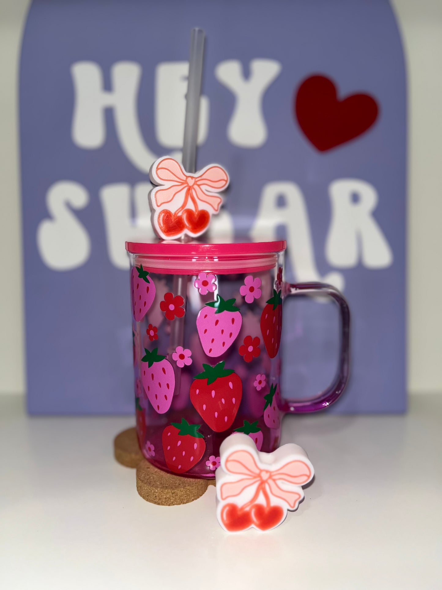 CHERRY COQUETTE | 3D STRAW TOPPER
