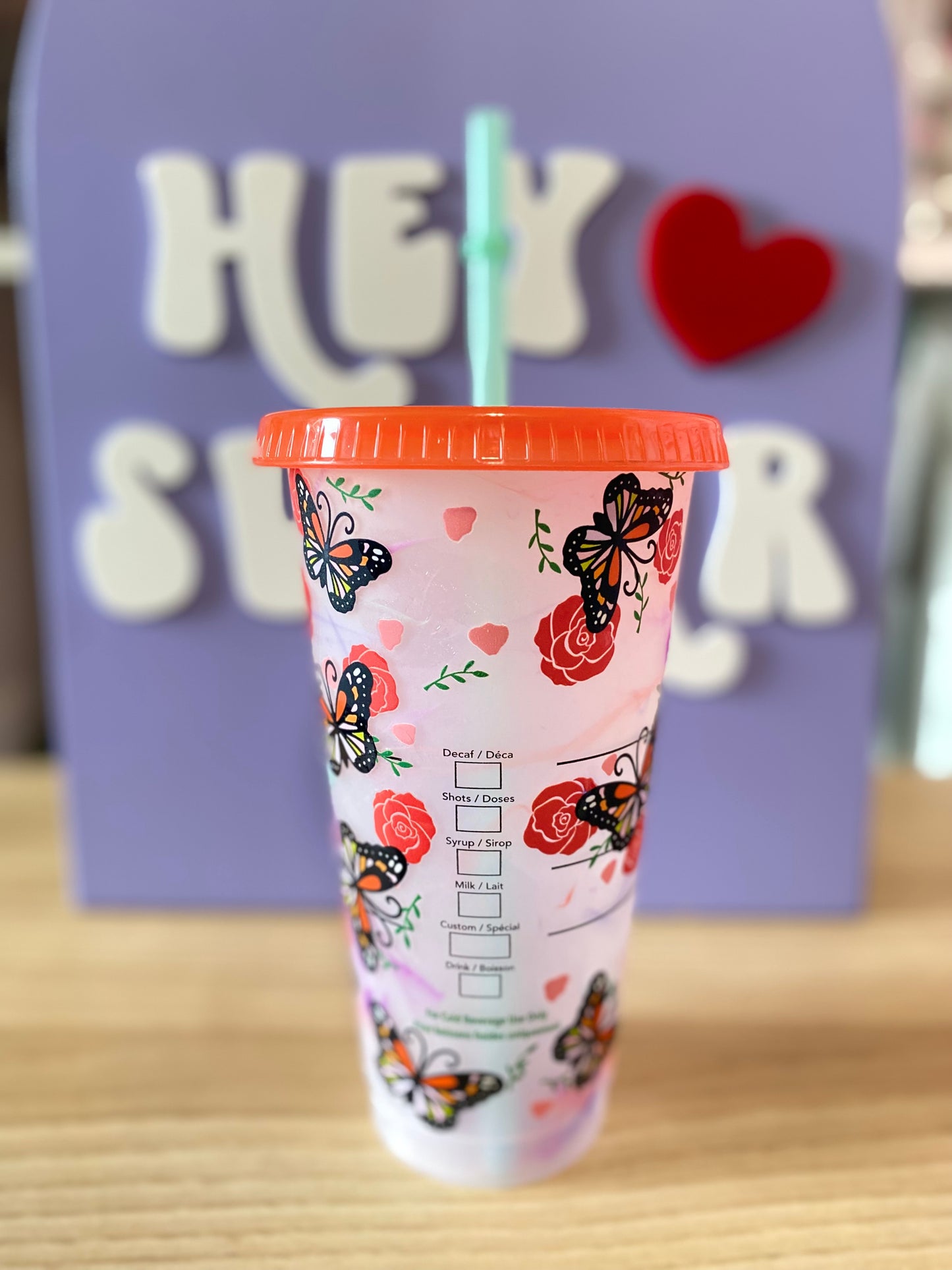 BUTTERFLY ROSE | COLOR CHANGE | COLD CUP