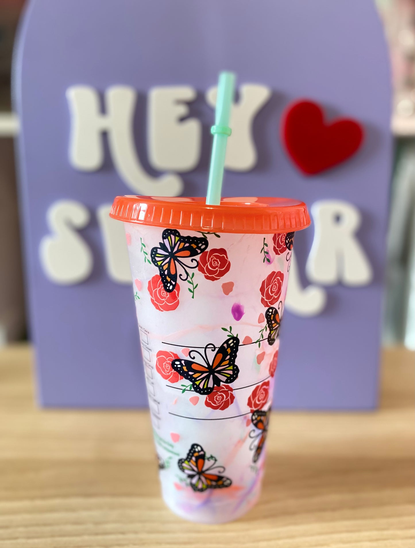 BUTTERFLY ROSE | COLOR CHANGE | COLD CUP