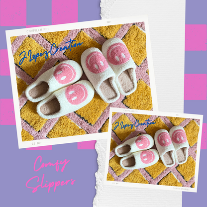 PINK SMILEY | COMFY SLIPPERS