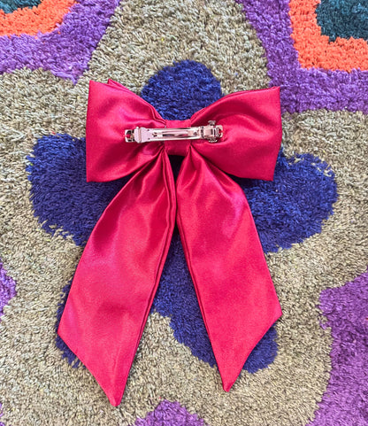 SCARLET RED | BOW |HAIR ACCESSORIES