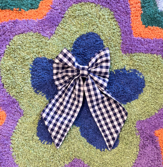 NAVY PLAID | BOW |HAIR ACCESSORIES
