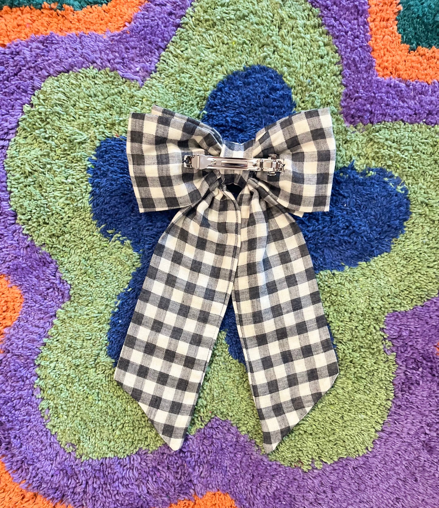 GREY PLAID | BOW |HAIR ACCESSORIES