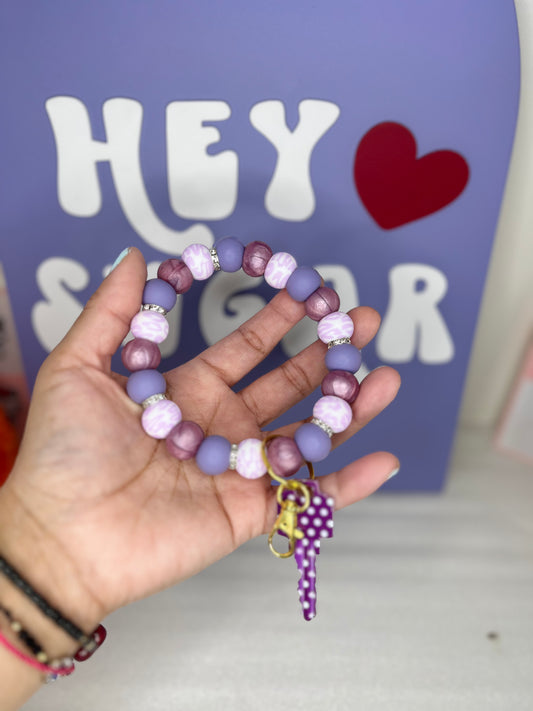 PURPLE LEOPARD | KEYCHAIN | WRISTLETS