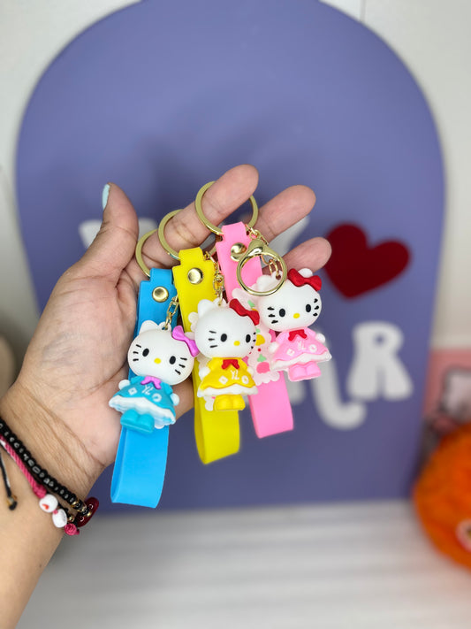 KITTY FLOWER KEYCHAINS