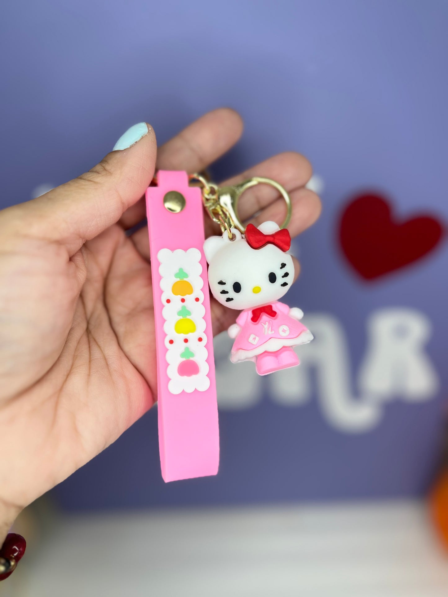 KITTY FLOWER KEYCHAINS