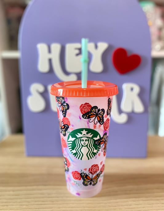 BUTTERFLY ROSE | COLOR CHANGE | COLD CUP